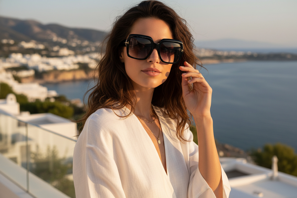 Front view Tom Ford KAYA (FT1082 - 01B)