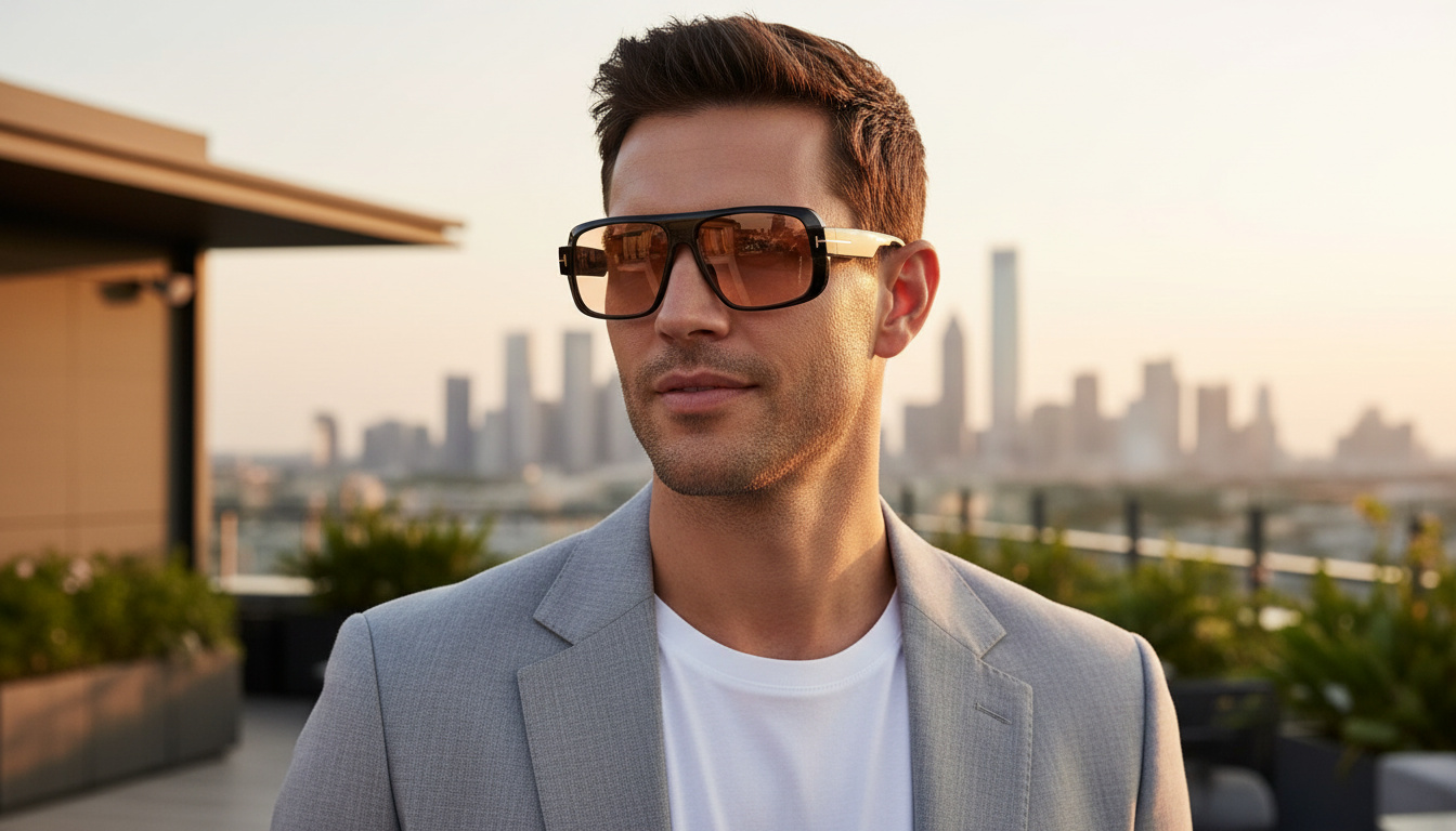 Front view Tom Ford TURNER (FT1101 - 01E)