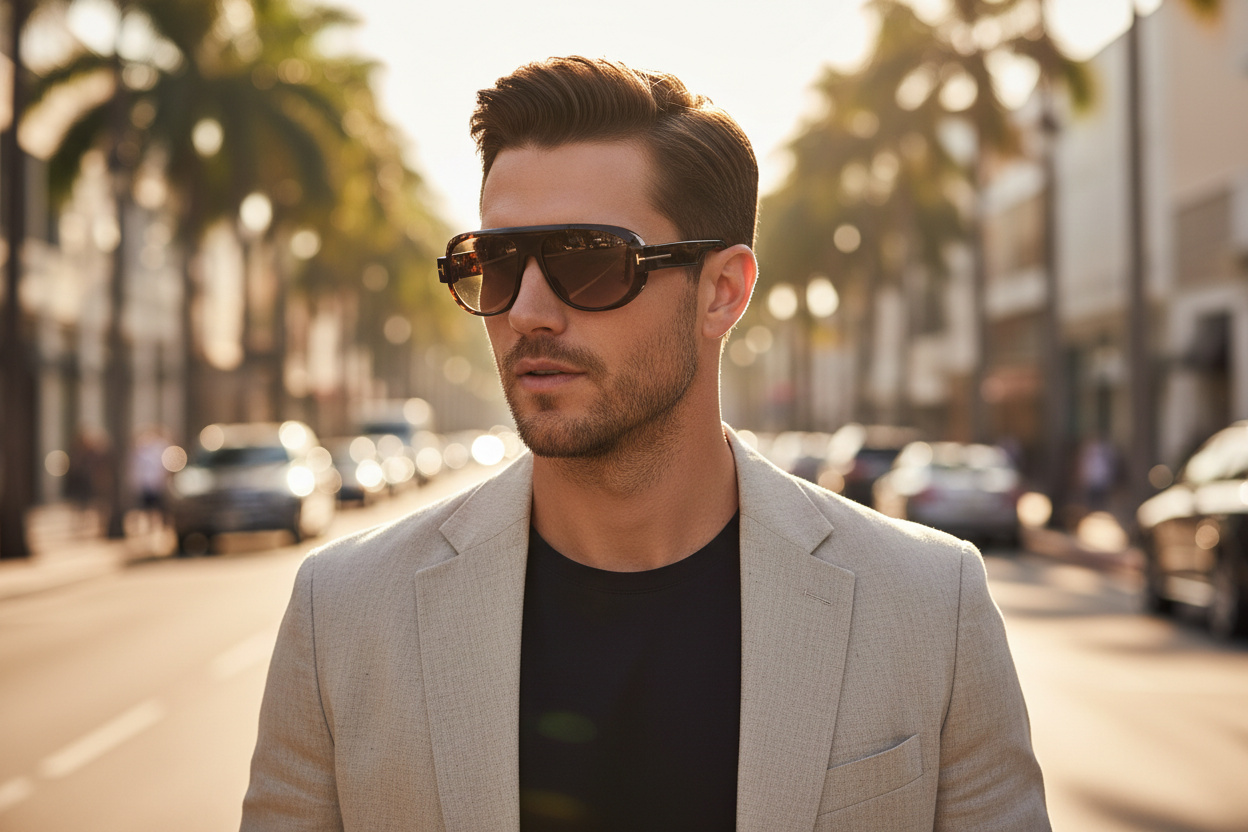 Front view Tom Ford BLAKE-02 (FT1102 - 52E)
