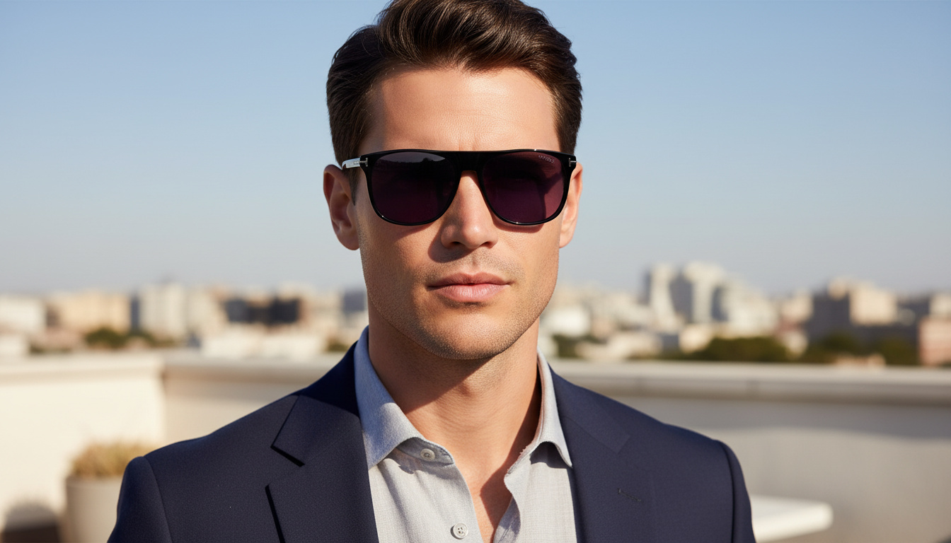 Front view Tom Ford LIONEL-02 (FT1105 - 01A)