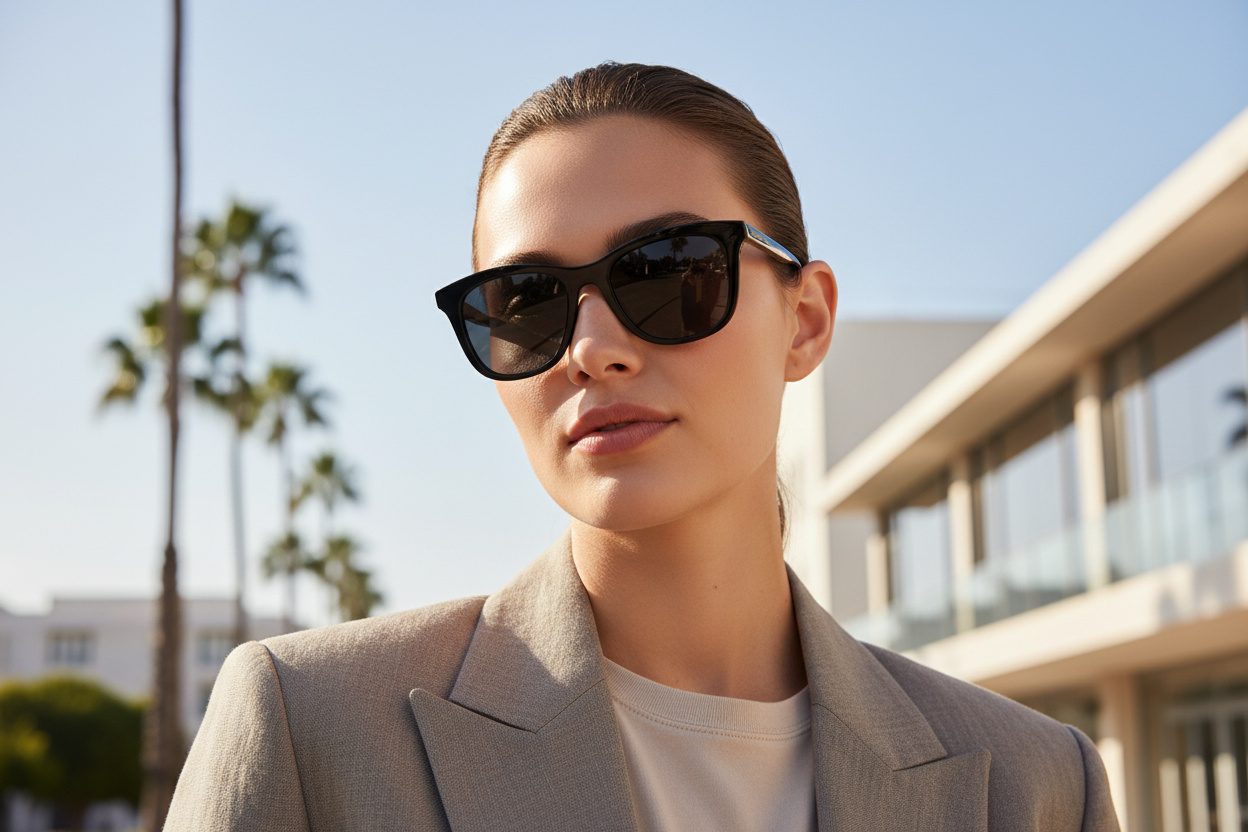 Front view Saint Laurent SL 587/K (001)