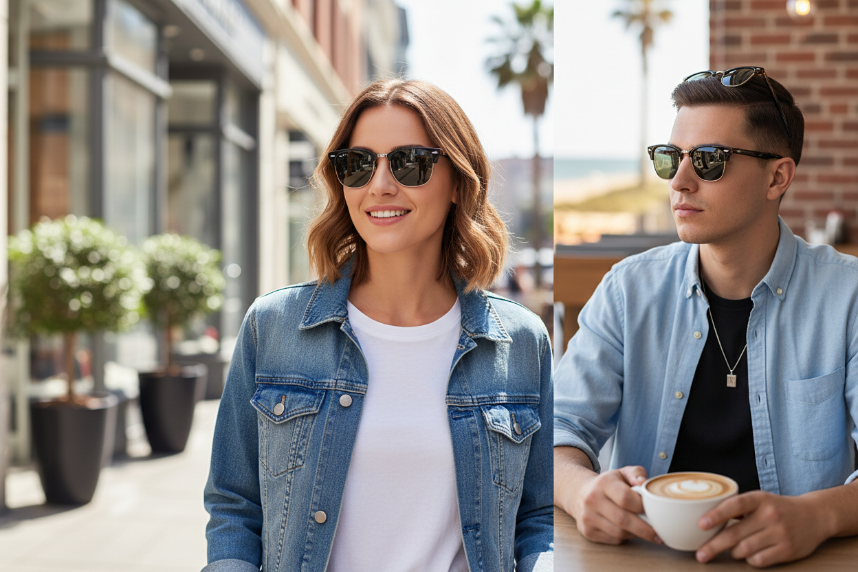 Front view Ray-Ban CLUBMASTER (RB3016 - 1278B1)