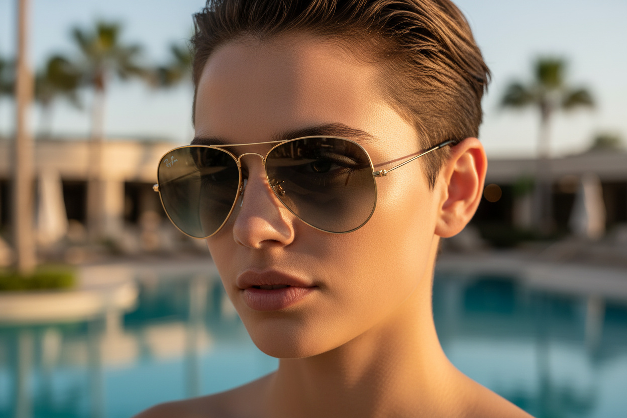 Front view Ray-Ban AVIATOR LARGE METAL (RB3025 - 9271GK)