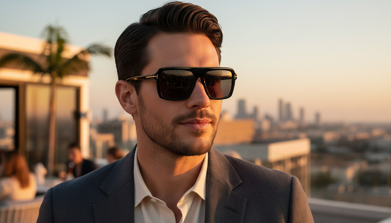Front view Tom Ford VINCENT (FT1176 - 01A)
