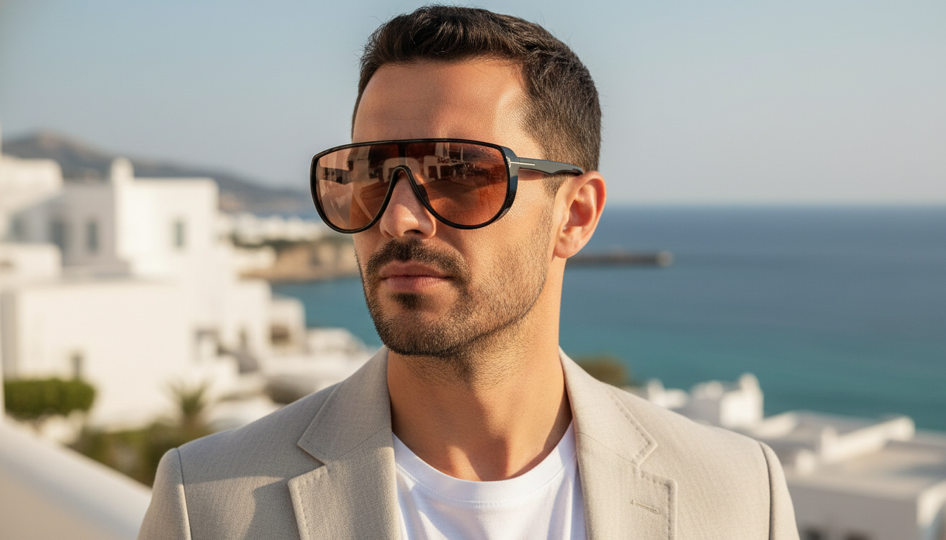 Front view Tom Ford ACHILLES (FT1182 - 01E)