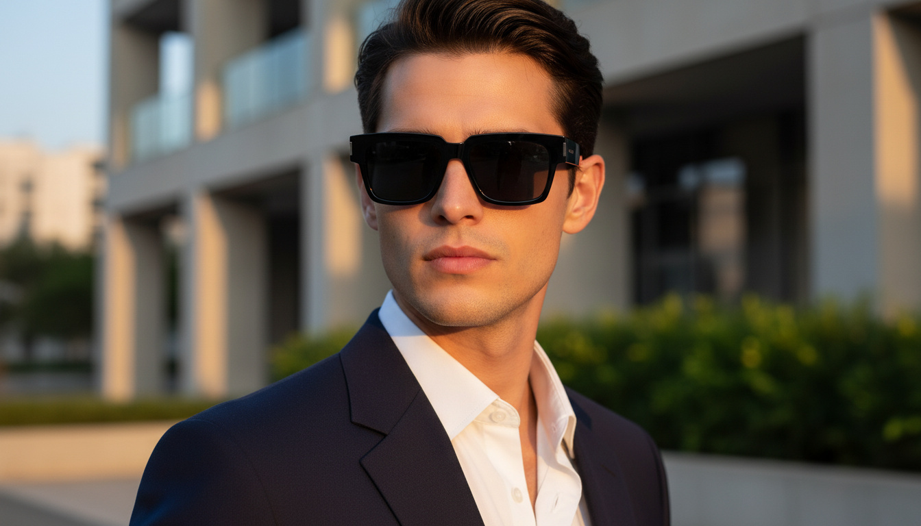 Front view Saint Laurent SL 732 VADIM (001)