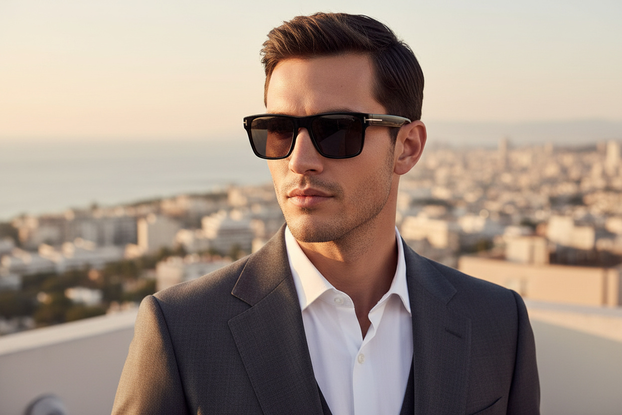 Front view Tom Ford CALDER (FT1205 - 01A)