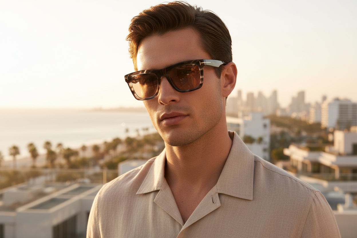 Front view Tom Ford LELIO (FT1207 - 56E)