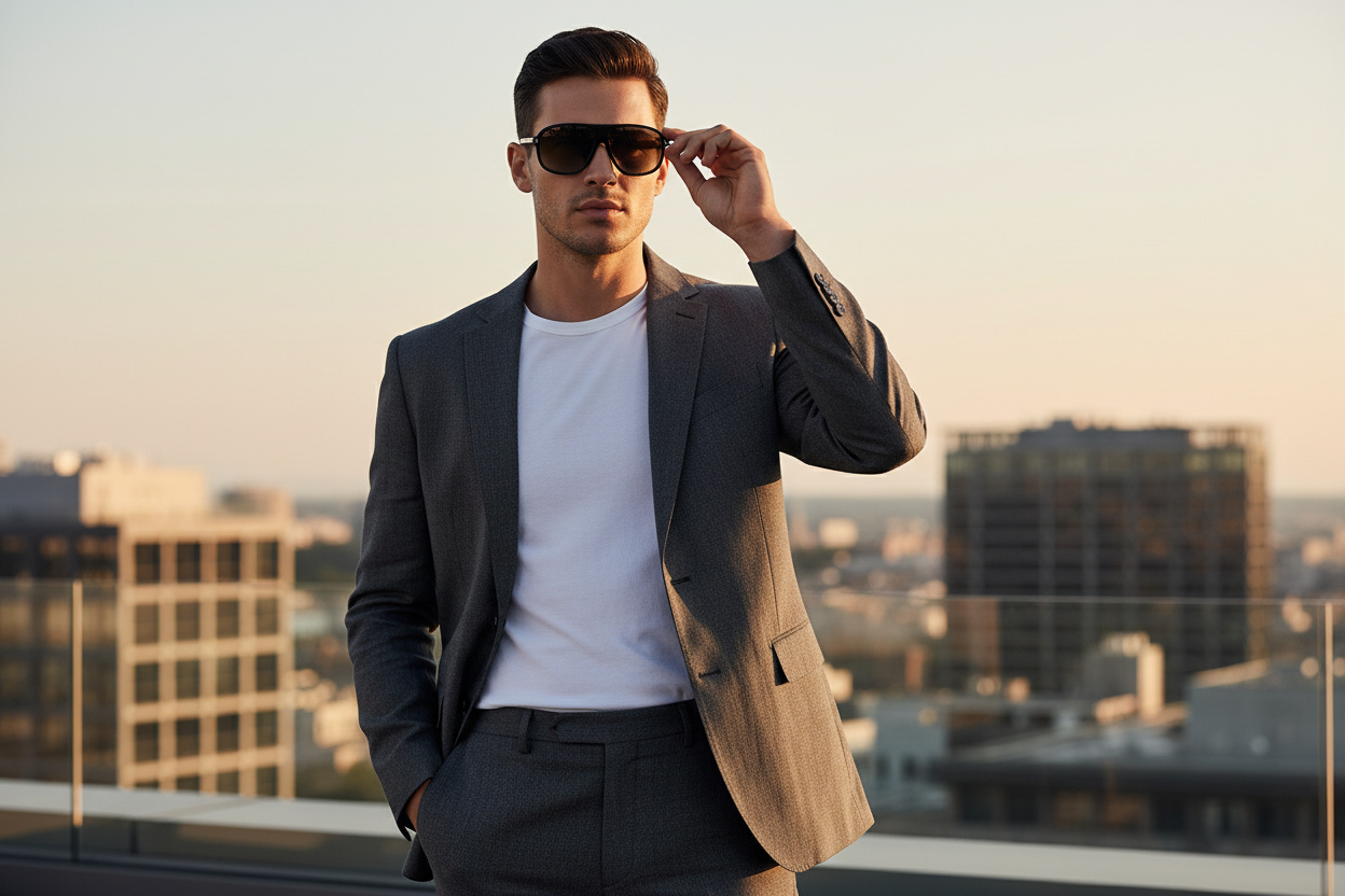 Front view Tom Ford GUILLAUME (FT1208 - 01B)