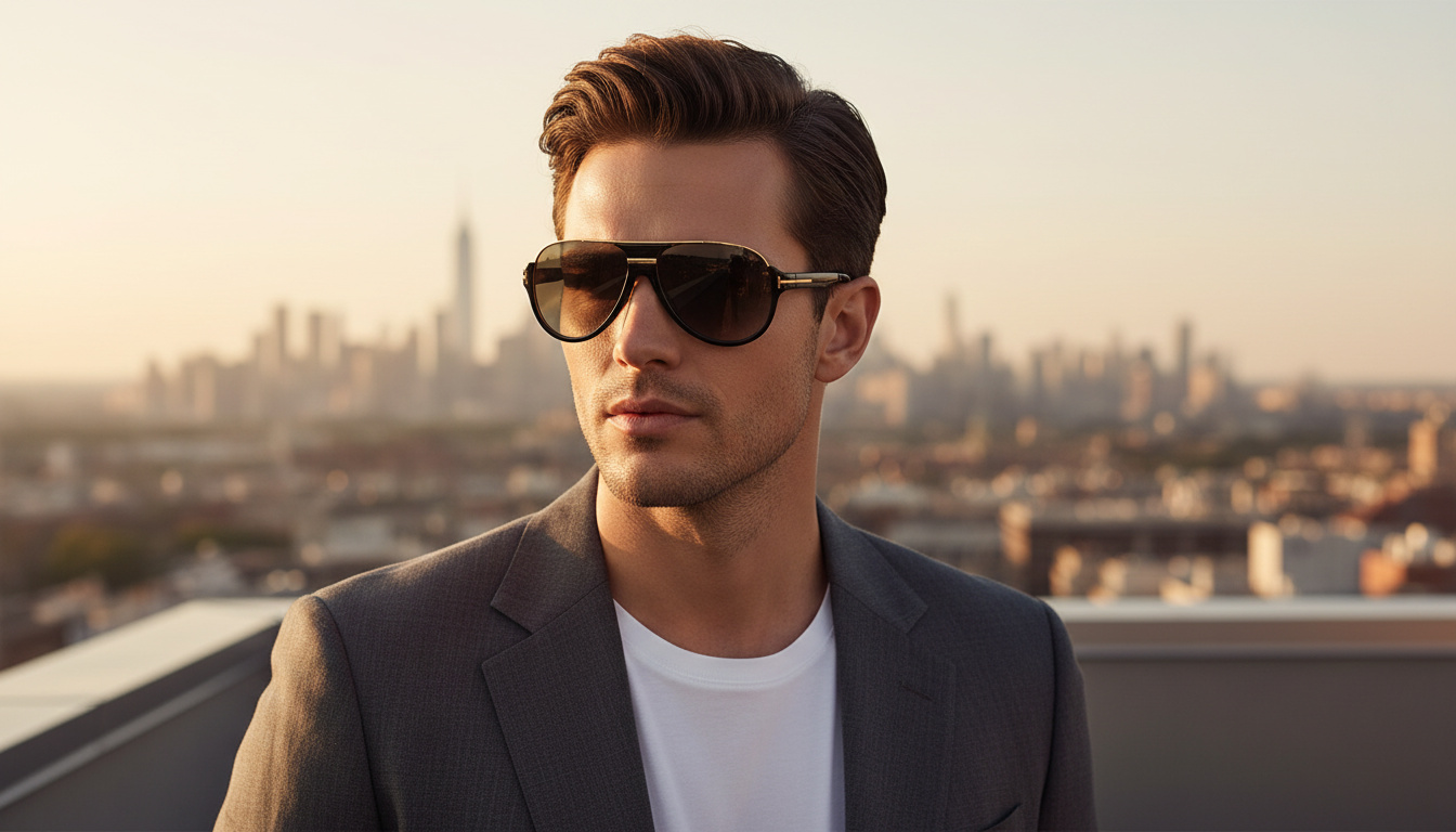 Front view Tom Ford DIMITRY (FT0334 - 01P)