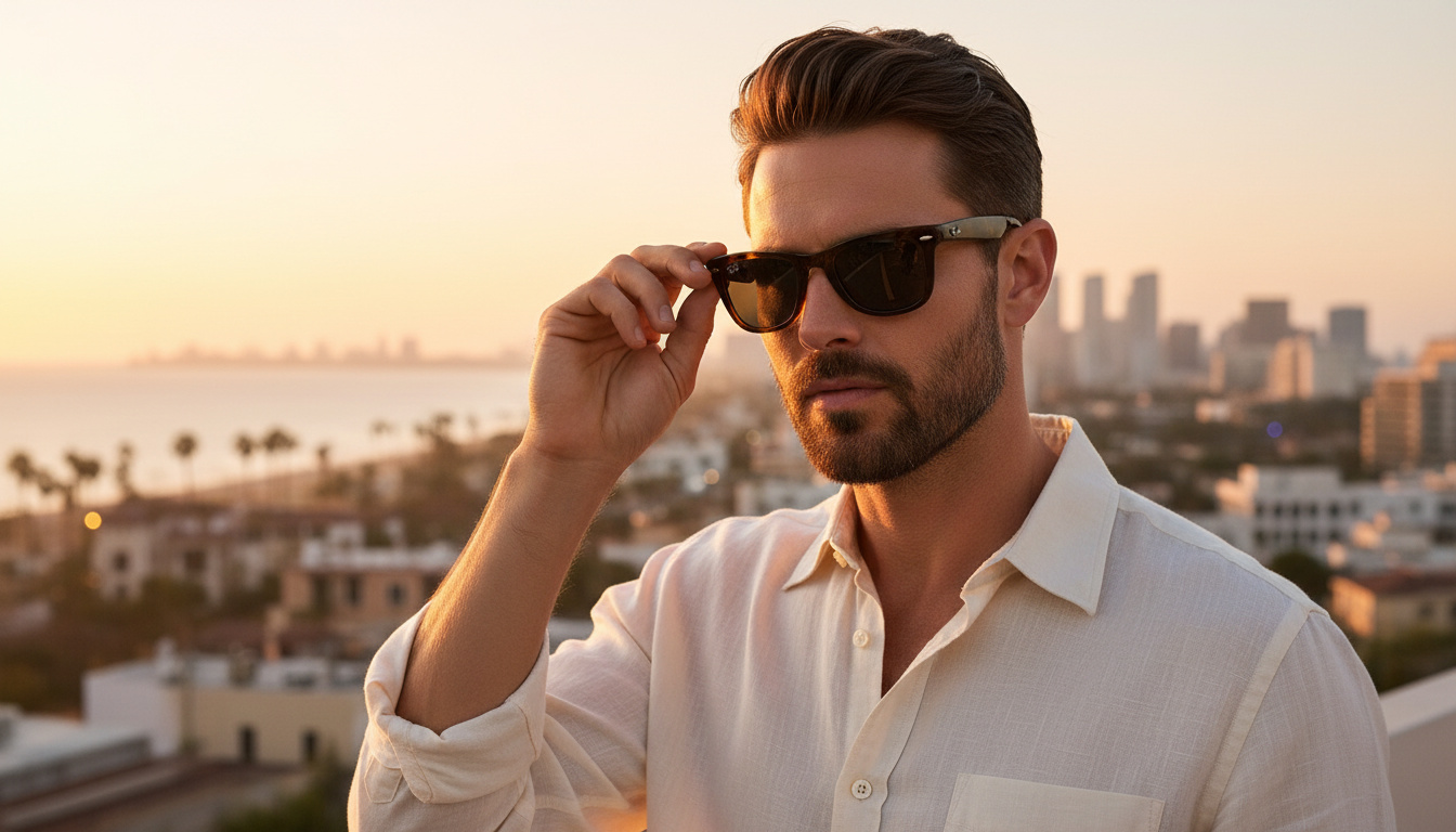 Front view Ray-Ban FOLDING WAYFARER (RB4105 - 710/B1)
