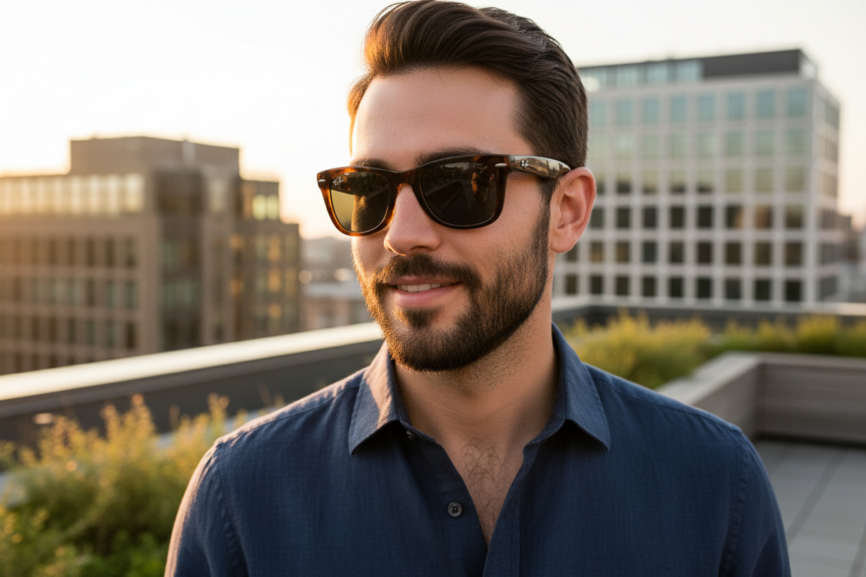 Front view Ray-Ban FOLDING WAYFARER (RB4105 - 710/R5)