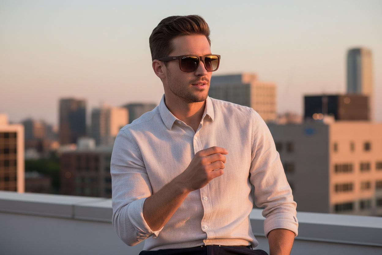 Front view Ray-Ban JUSTIN (RB4165 - 6815A5)