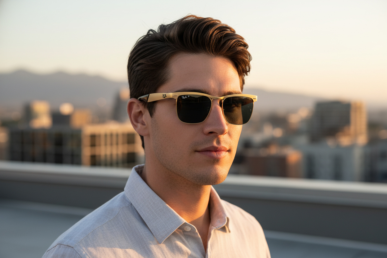 Front view Ray-Ban WAYFARER DELUXE (RB3875 - 92763R)