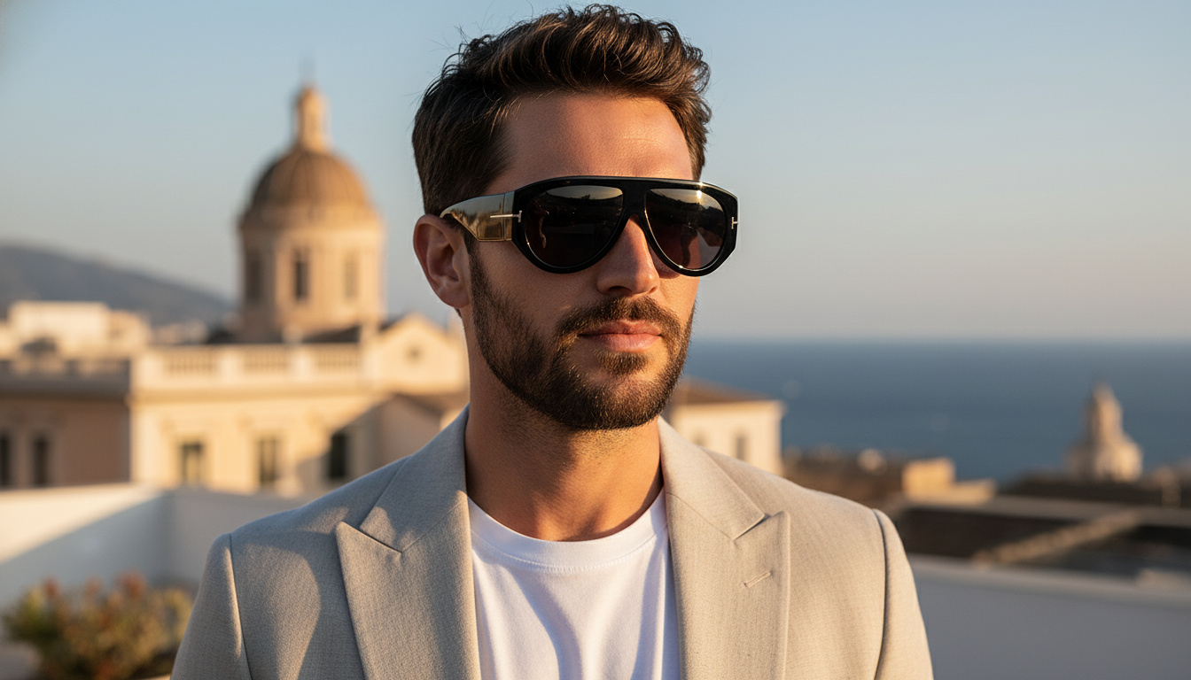 Front view Tom Ford BRONSON (FT1044 - 01A)