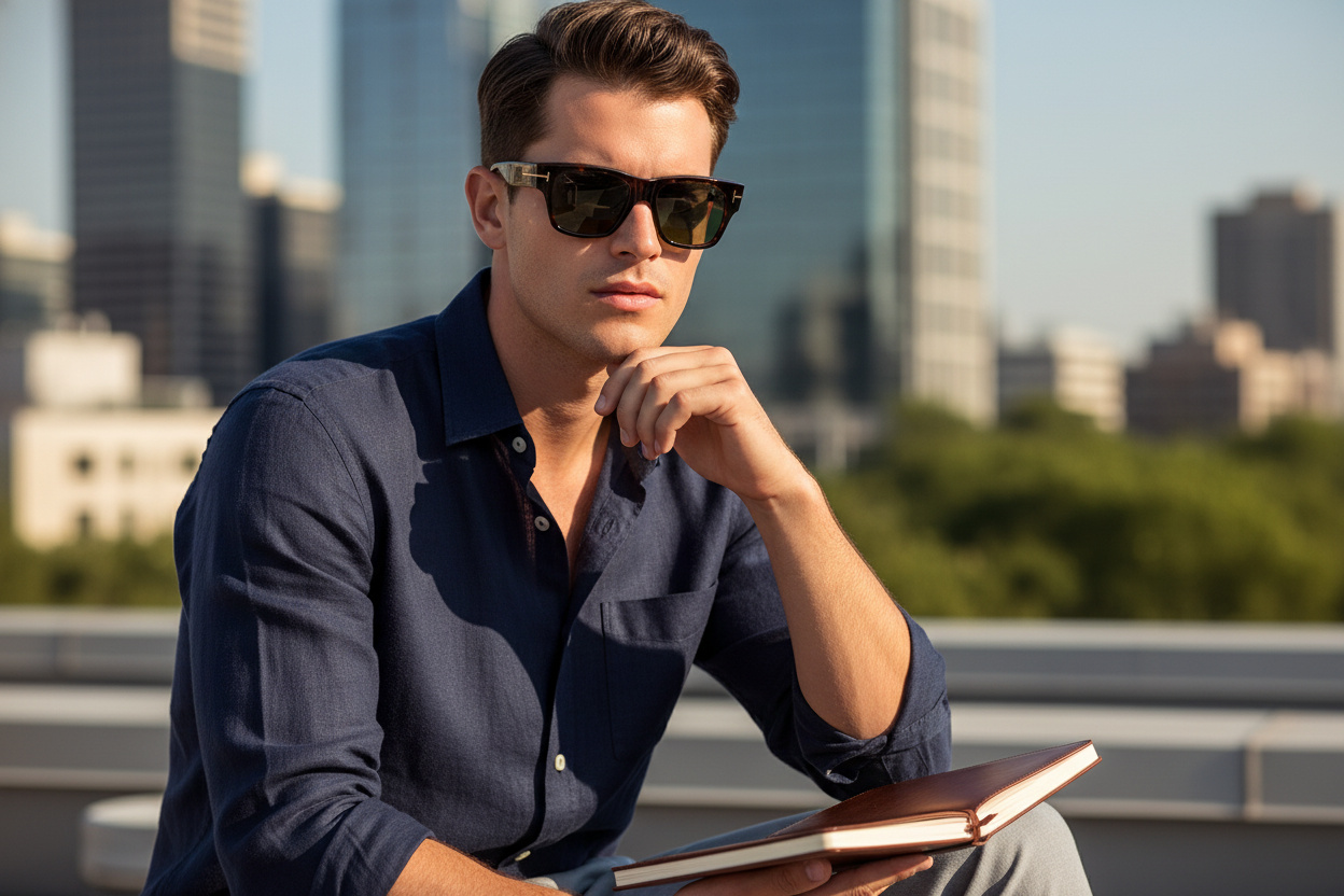 Front view Tom Ford CAINE-02 (FT1280 - 52N)