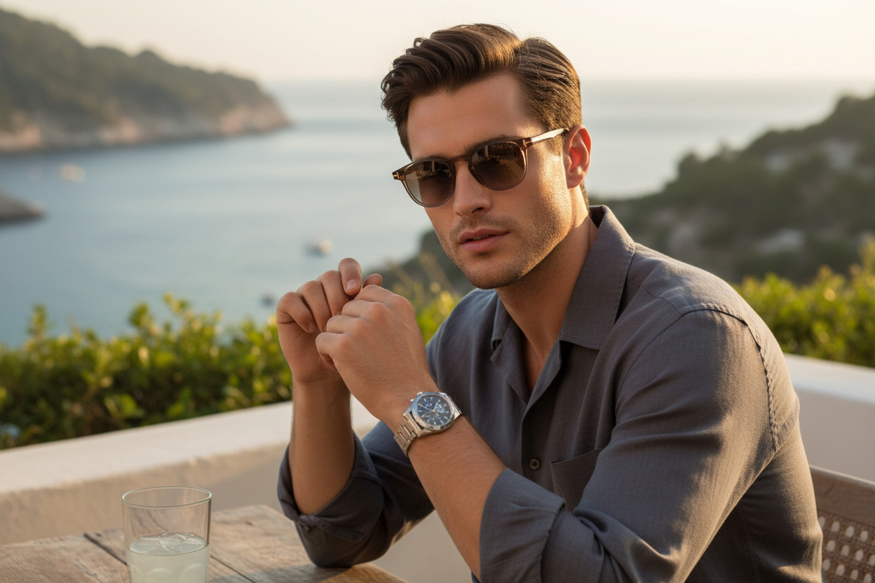 Front view Tom Ford HOLT-02 (FT1302 - 45B)