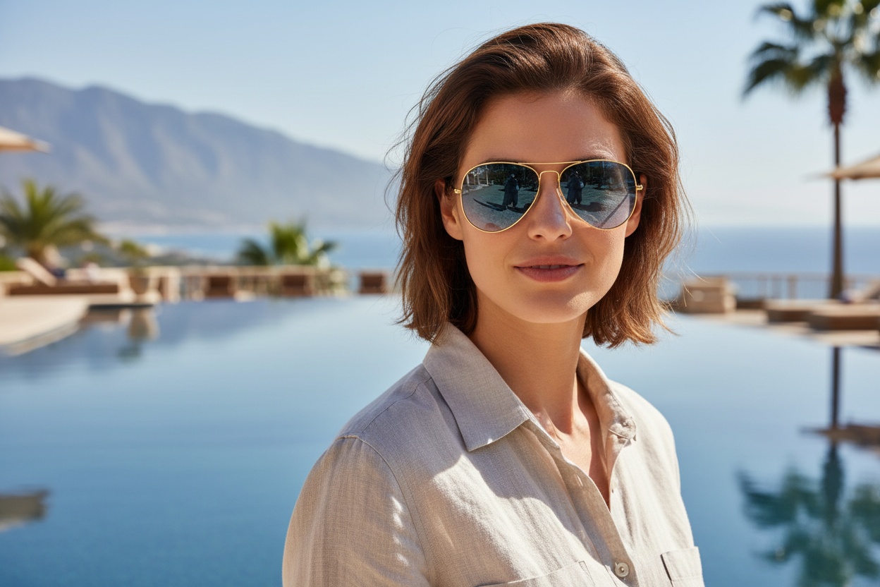 Front view Ray-Ban AVIATOR LARGE METAL (RB3025 - 001/3F)