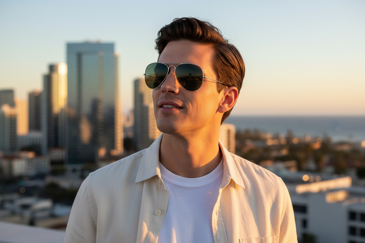 Front view Ray-Ban AVIATOR LARGE METAL (RB3025 - 003/40)