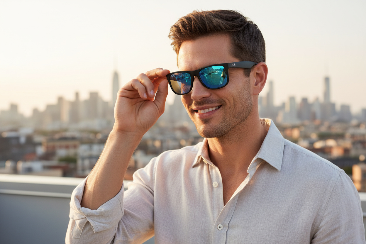 Front view Ray-Ban JUSTIN (RB4165 - 622/55)