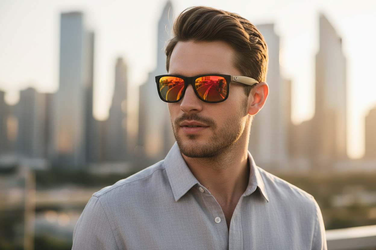 Front view Ray-Ban JUSTIN (RB4165 - 622/6Q)