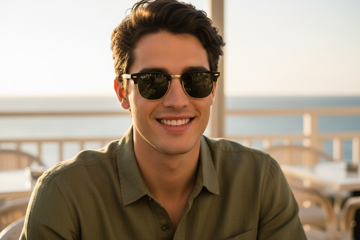 Front view Ray-Ban CLUBMASTER FOLDING (RB2176 - 901)