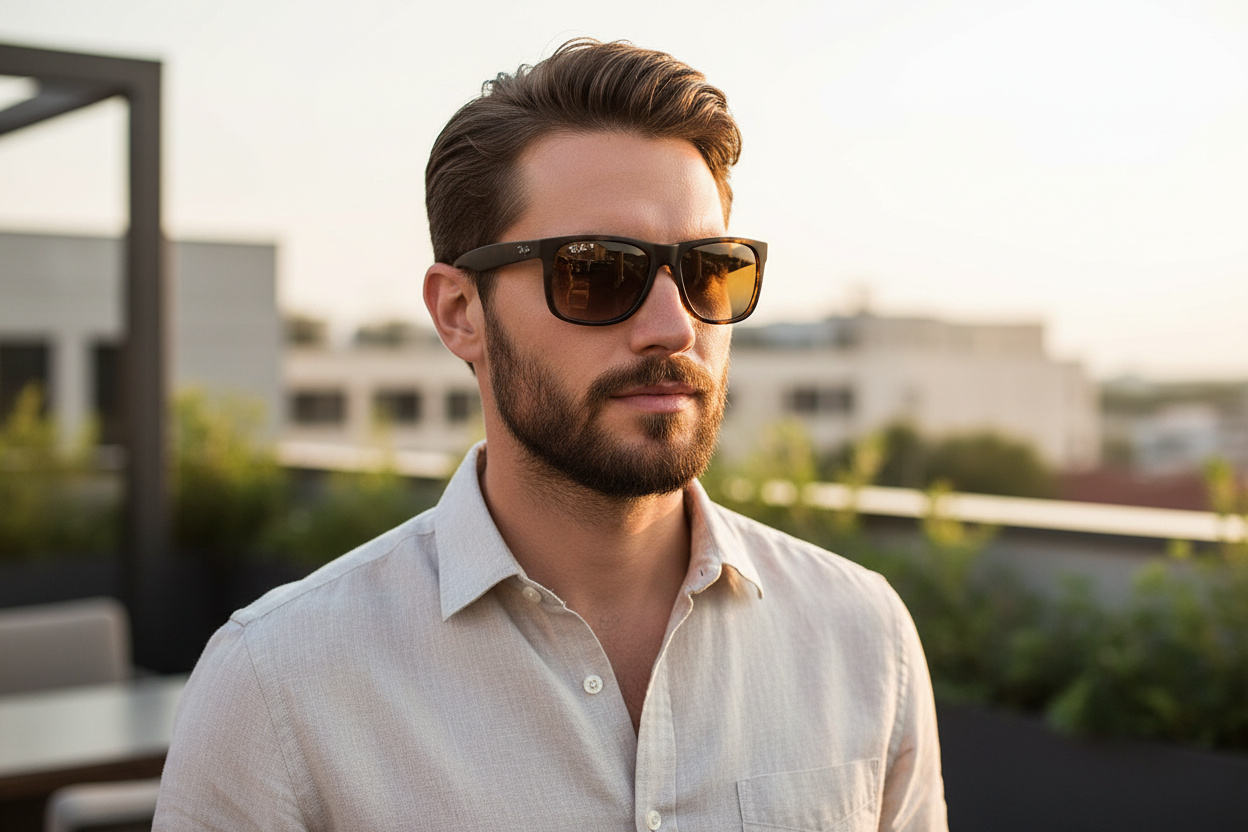 Front view Ray-Ban JUSTIN (RB4165 - 865/T5)