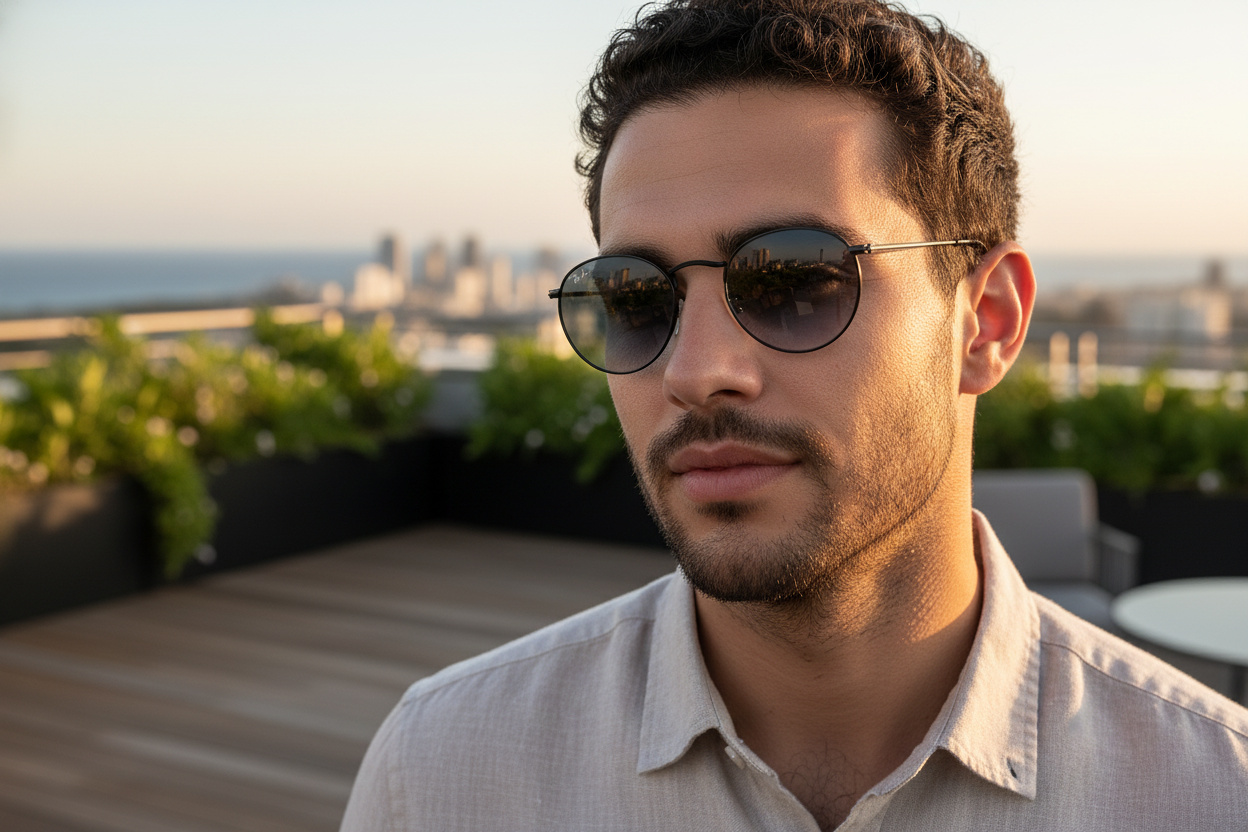 Front view Ray-Ban ROUND METAL (RB3447 - 006/3F)