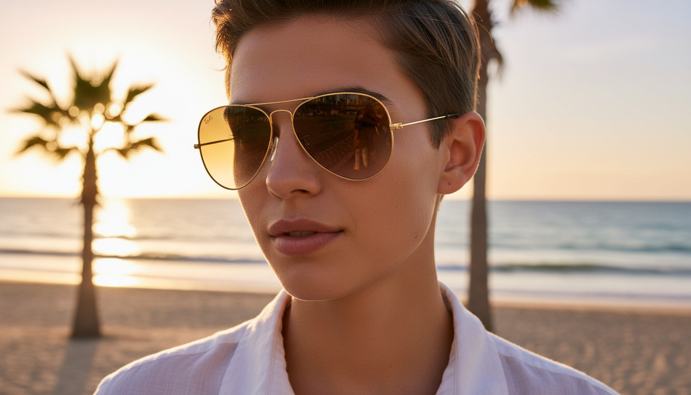 Front view Ray-Ban AVIATOR LARGE METAL (RB3025 - 001/51)