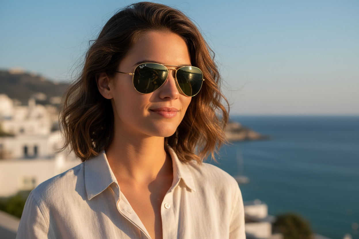 Front view Ray-Ban AVIATOR LARGE METAL (RB3025 - 001/58)