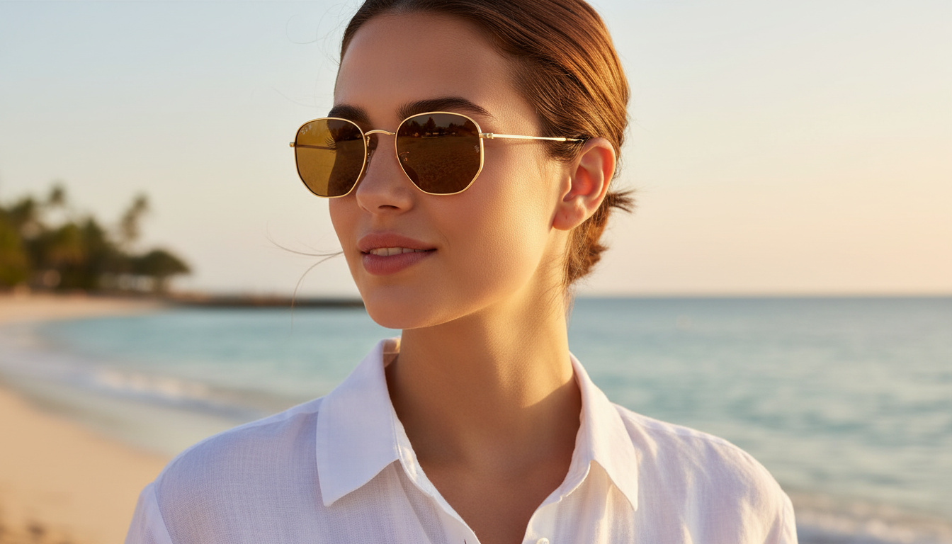 Front view Ray-Ban HEXAGONAL (RB3548N - 001/57)