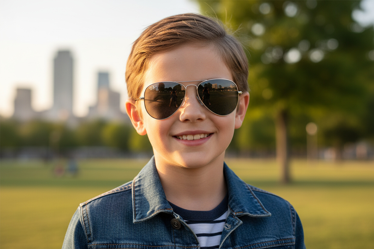 Front view Ray-Ban Kids JUNIOR AVIATOR (RJ9506S - 212/6G)