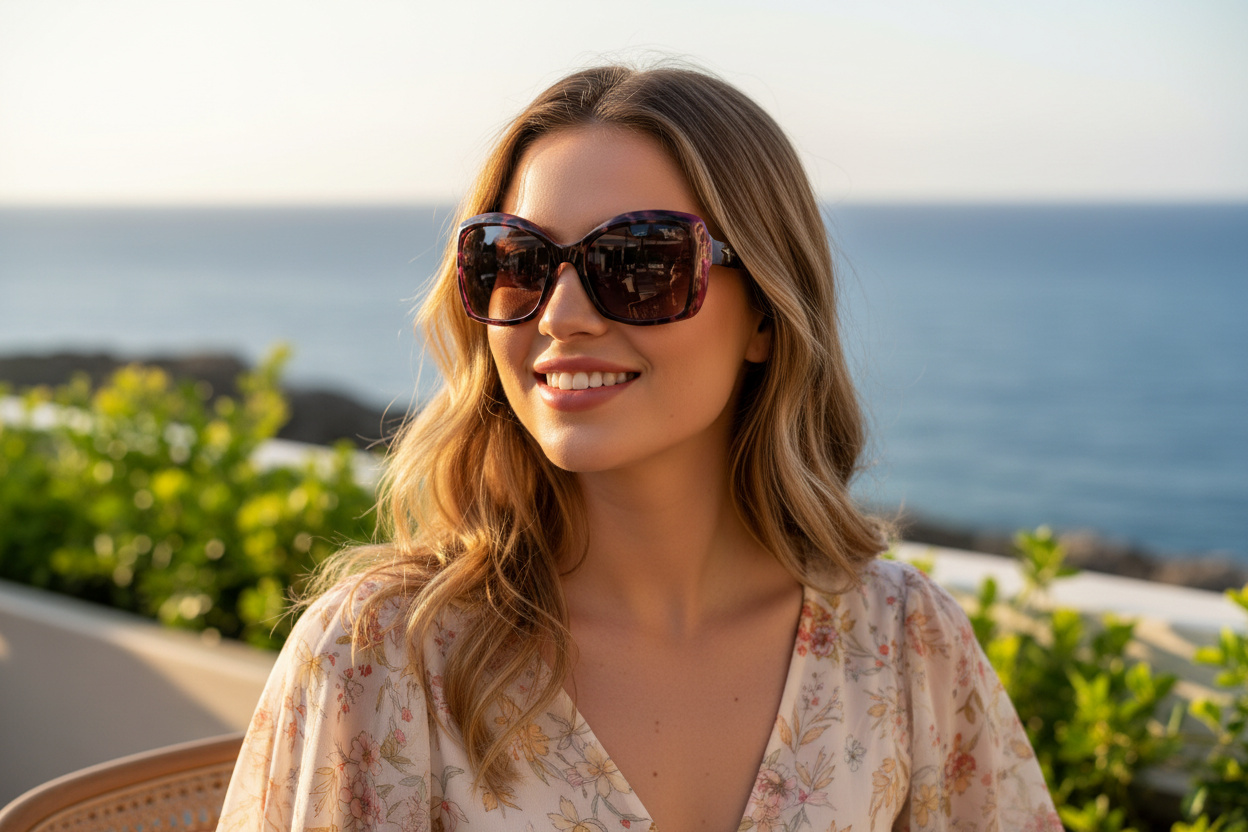 Front view Maui Jim Orchid (R735-12B)