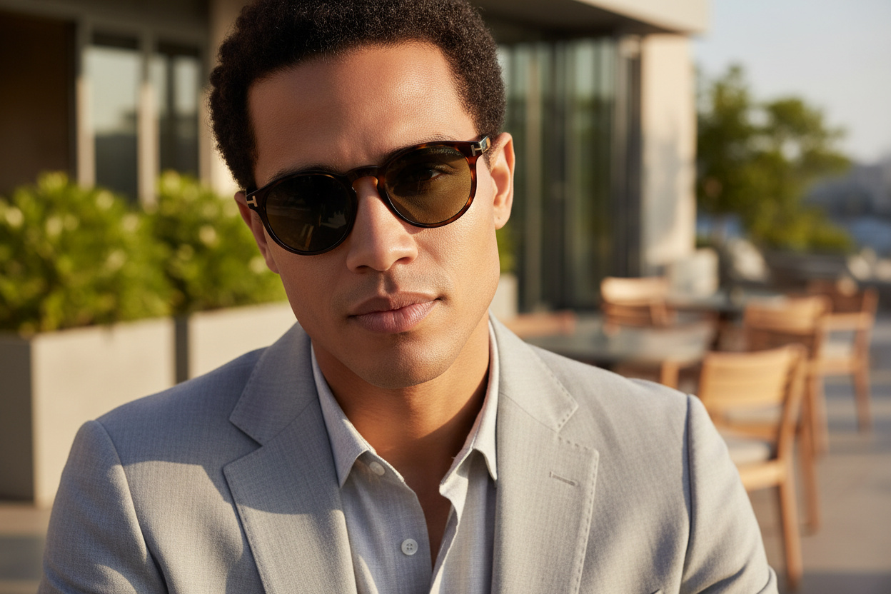 Front view Tom Ford IAN-02 (FT0591 - 52N)