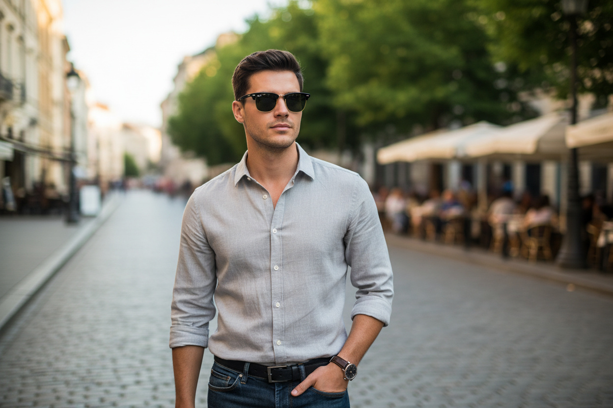 Front view Ray-Ban CLUBMASTER METAL (RB3716 - 187/58)