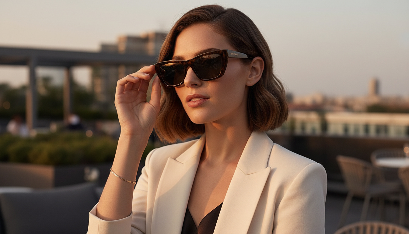 Front view Saint Laurent SL 276 MICA (002)
