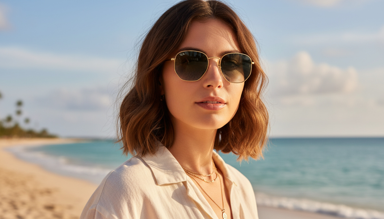 Front view Ray-Ban HEXAGONAL (RB3548N - 91233M)