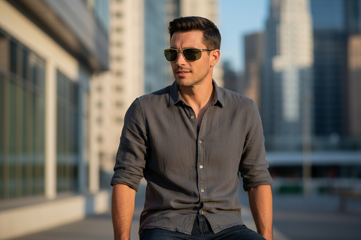 Front view Ray-Ban OLYMPIAN I DELUXE (RB3119M - 001/31)