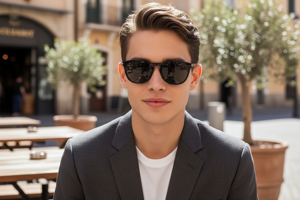 Front view Saint Laurent SL 28 SLIM (001)