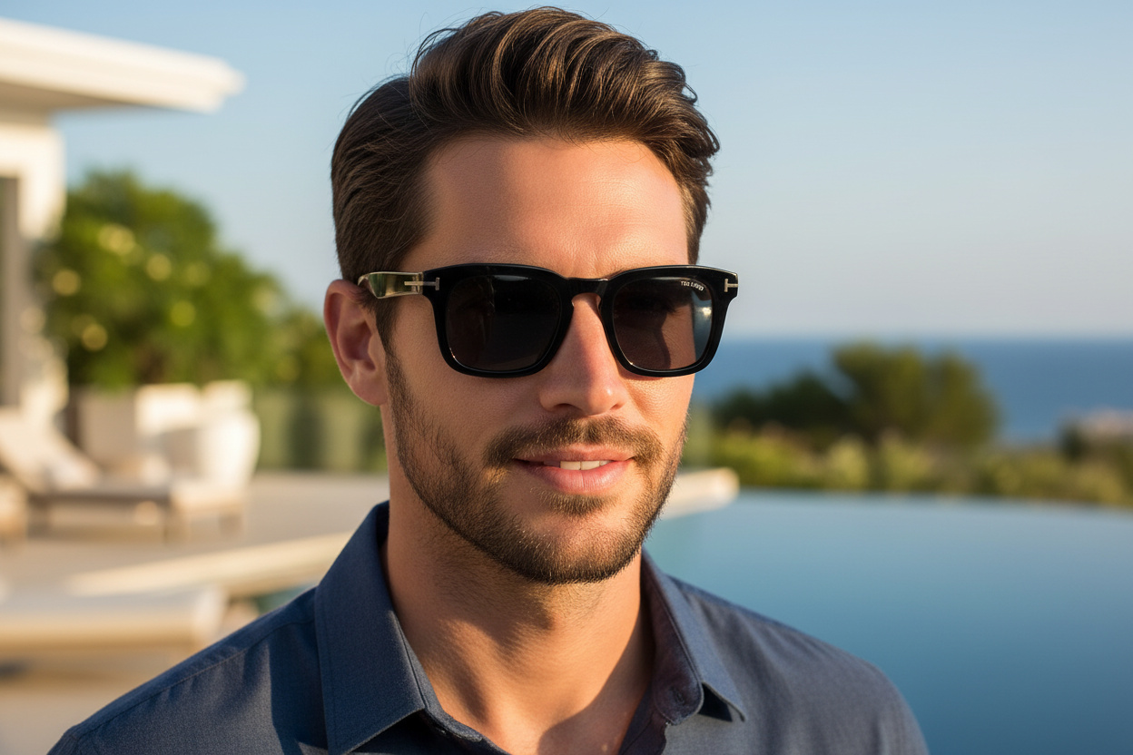 Front view Tom Ford DAX (FT0751-N - 01A)