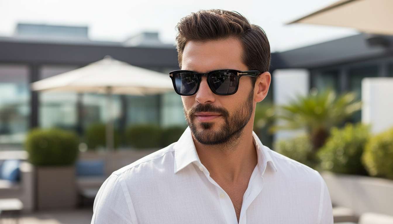 Front view Tom Ford DAX (FT0751 - 01V)