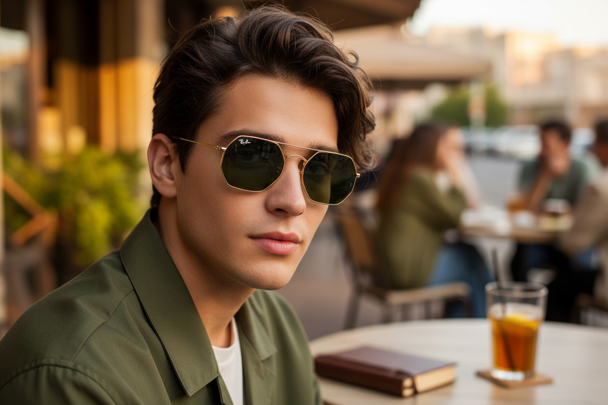 Front view Ray-Ban OCTAGONAL (RB3556 - 919631)