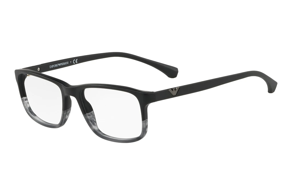 Emporio Armani   EA3098 5566 Matte Black & Striped Grey