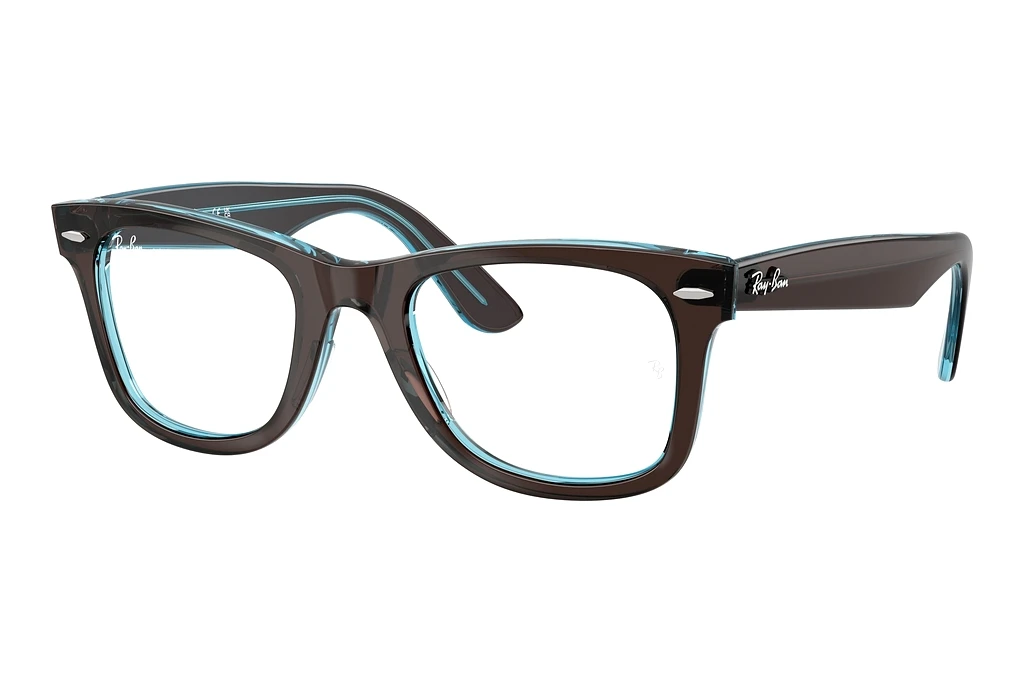 Ray-Ban   RX4340V 8366 Brown On Transparent Blue