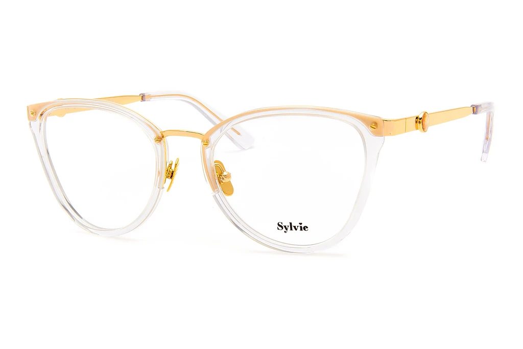 Sylvie Optics   1902 01 crystal clear-gold