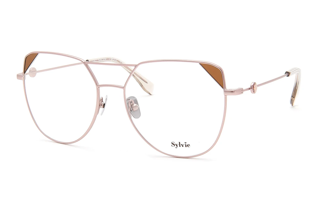 Sylvie Optics   1903 03 rose matt-brown
