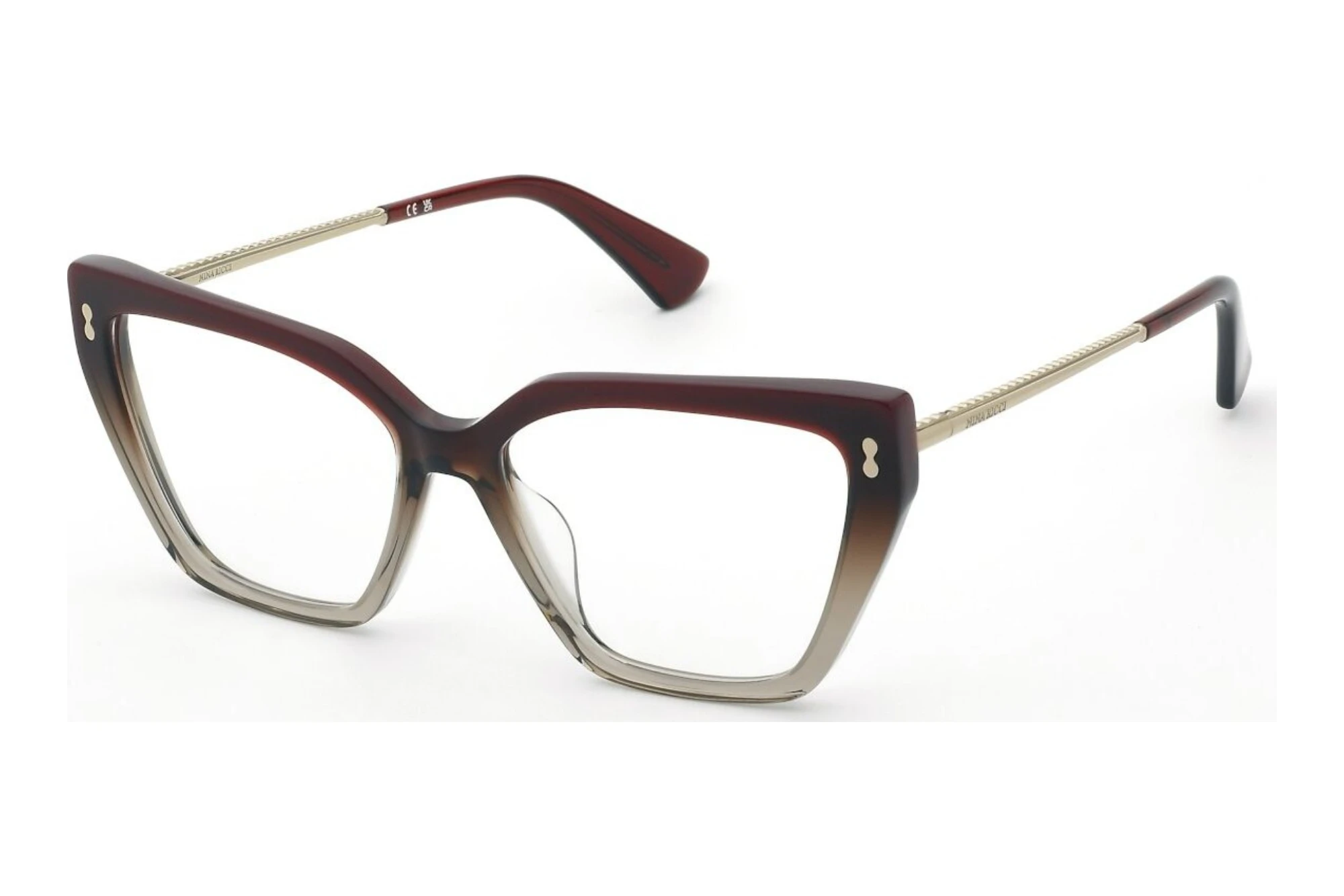 Nina Ricci   VNR455 0AH7 SHINY BORDEAUX GRAD.BROWN
