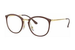 Ray-Ban RX7140 5971 BROWN ON TRANSPARENT BROWN