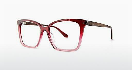 Glasses Wood Fellas Curve (11042 red/crystal)