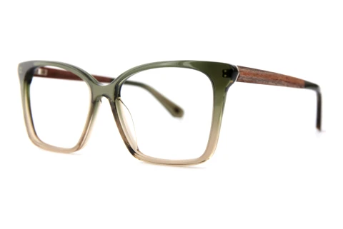 Glasses Wood Fellas Curve (11042 macassar/green)